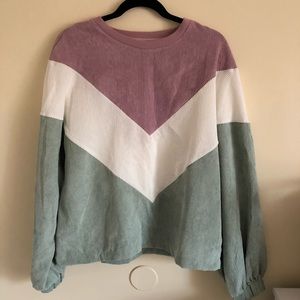 Corduroy Chevron Pastel Top